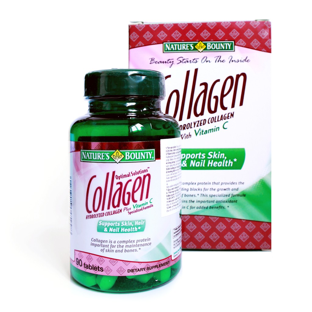 Collagen Hair, Skin & Nails Nature's Bounty - 90 viên Mỹ - Đẹp da, tóc, móng | BigBuy360 - bigbuy360.vn