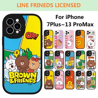 LINE FRIENDS Ốp Điện Thoại Mềm Dạng Nhám Họa Tiết Gấu Nâu Cho iPhone 13 Pro Max/13Pro/13/12 Pro Max/12/11 Pro11 Max/11/XS Max/XR/X/8 Plus