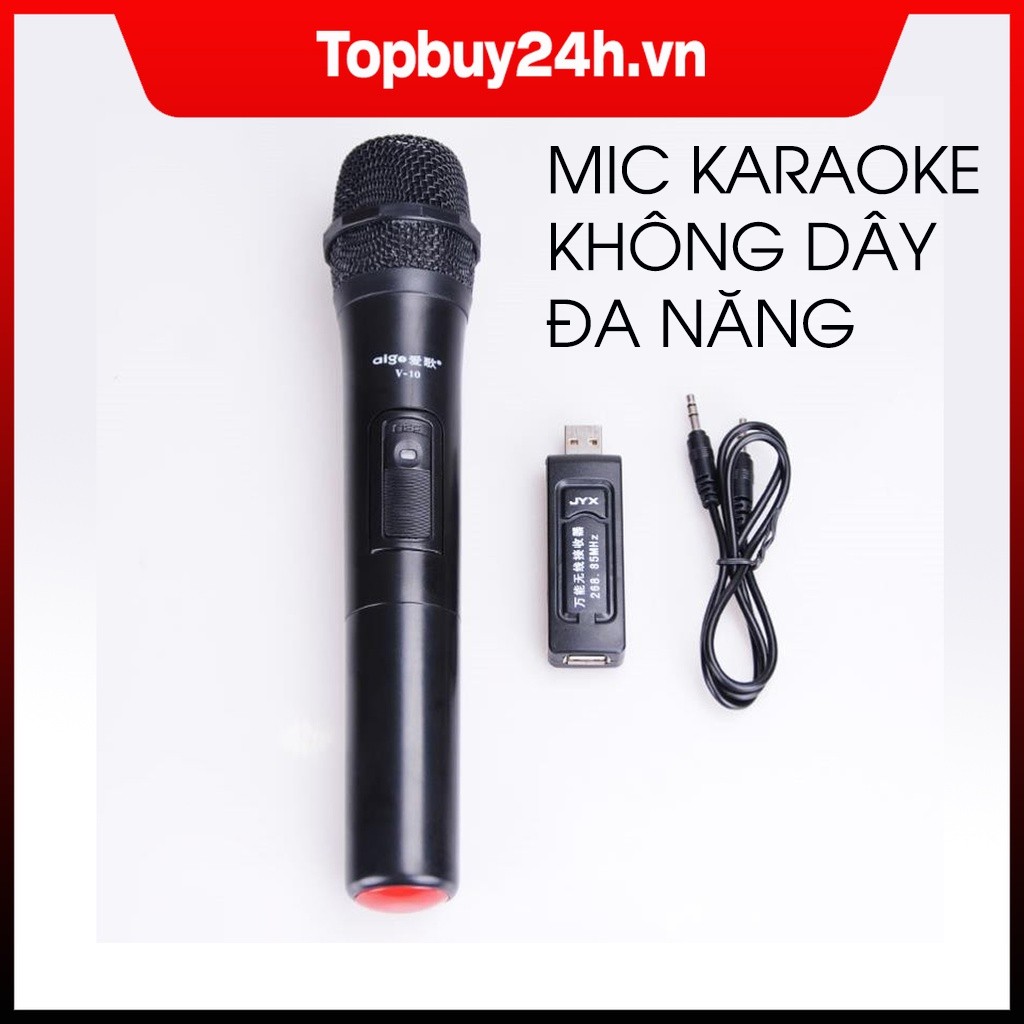 MIC KARAOKE KHÔNG DÂY ĐA NĂNG , DÙNG CHO DÀN ÂM THANH VÀ TẤT CẢ CÁC LOẠI LOA KÉO