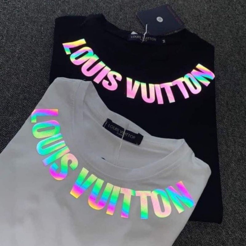Áo thun vòng cổ chữ LOUVIS phản quang siêu đẹp. Hàng đủ size S , M , L , XL