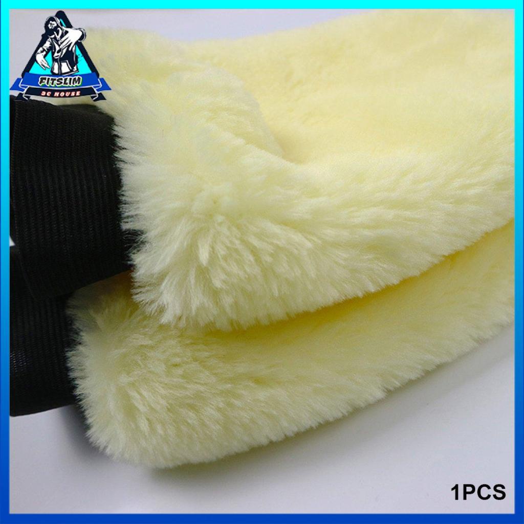 Găng Tay Rửa Xe Hai Mặt Bằng Len Nhung Dày