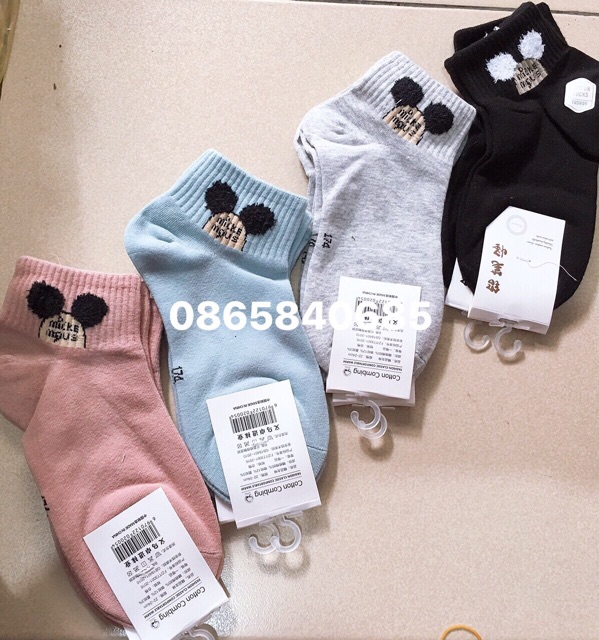 Tất cổ ngắn nữ cottong dày dặn
