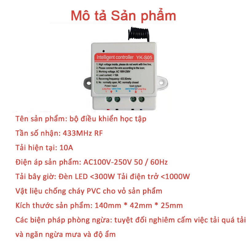 Công tắc từ xa Điều khiển từ xa không dây thông minh Bảng điều khiển từ xa bằng bóng đèn LED