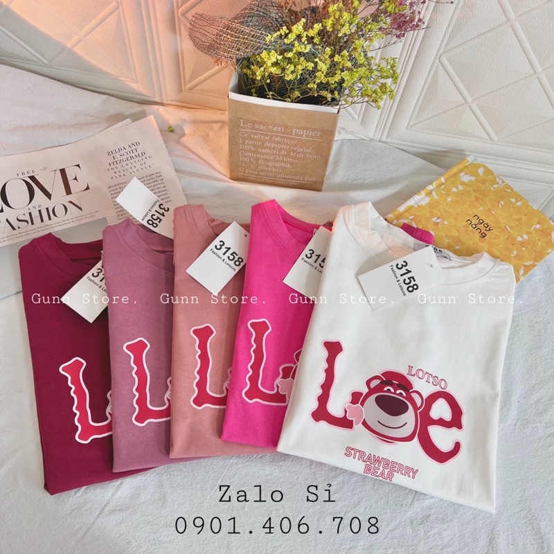 Áo Thun 3158 In Hình GẤU LEE Form Rộng Unisex Chất Cotton Khô Loại 1, Thoáng Mát, Thấm Hút Mồ Hôi - GUNN