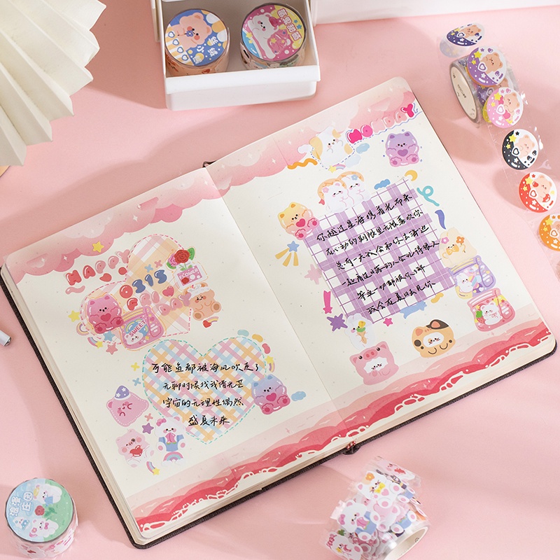 Flowertree 1 Cuộn Sticker Dán Trang Trí Sổ Lưu Niệm