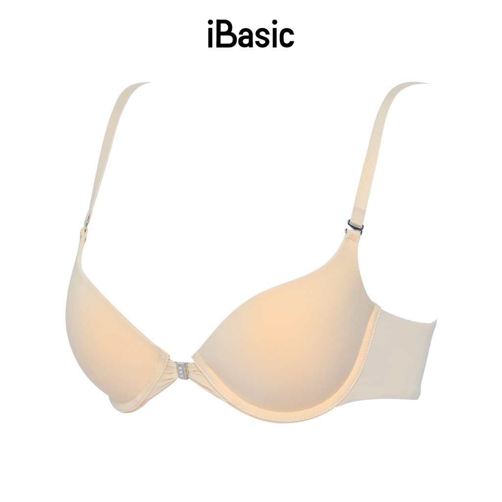 [MUA 2 GIẢM 30% - MUA 3 GIẢM 40%] Áo ngực có gọng mút dày cup T- shirt cài trước iBasic BRAW126