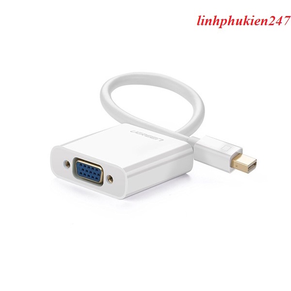 Cáp chuyển đổi Mini Displayport to VGA Ugreen 10458 cao cấp (Màu Trắng)