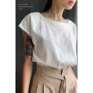 Áo Linen - cổ thuyền-Basic- Vải Linen