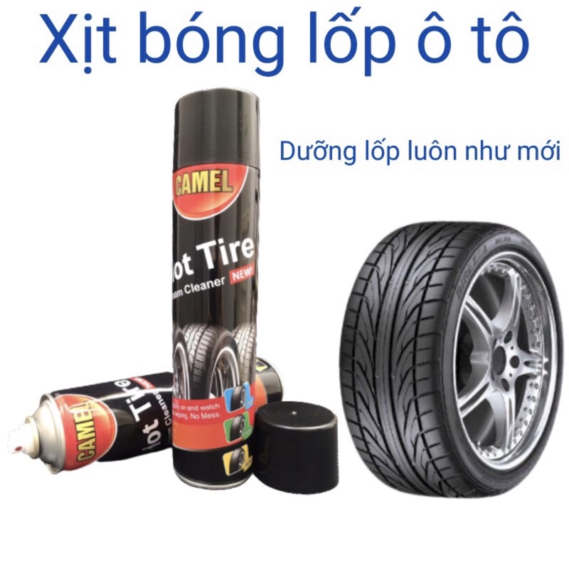 Chai Xịt Đánh Bóng Làm Sạch Lốp Xe, Bảo Vệ Vỏ Lốp Xe TYRE SHINE 650ml thái lan