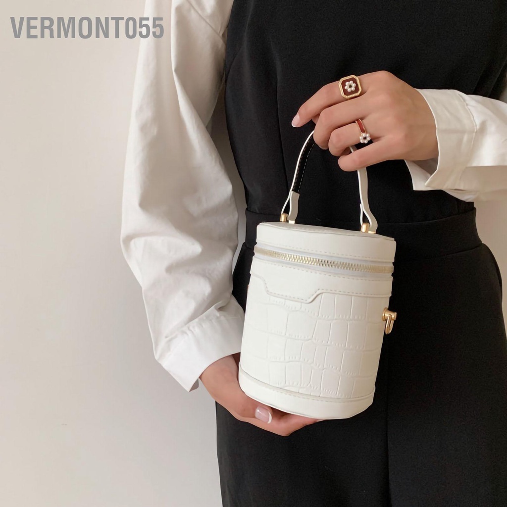 Có thể bán buôn Túi xách hình trụ thời trang Tote dành cho nữ Da PU có thể điều chỉnh Messenger thanh lịch công việc hàng ngày Vermont055 Hàng giao ngay