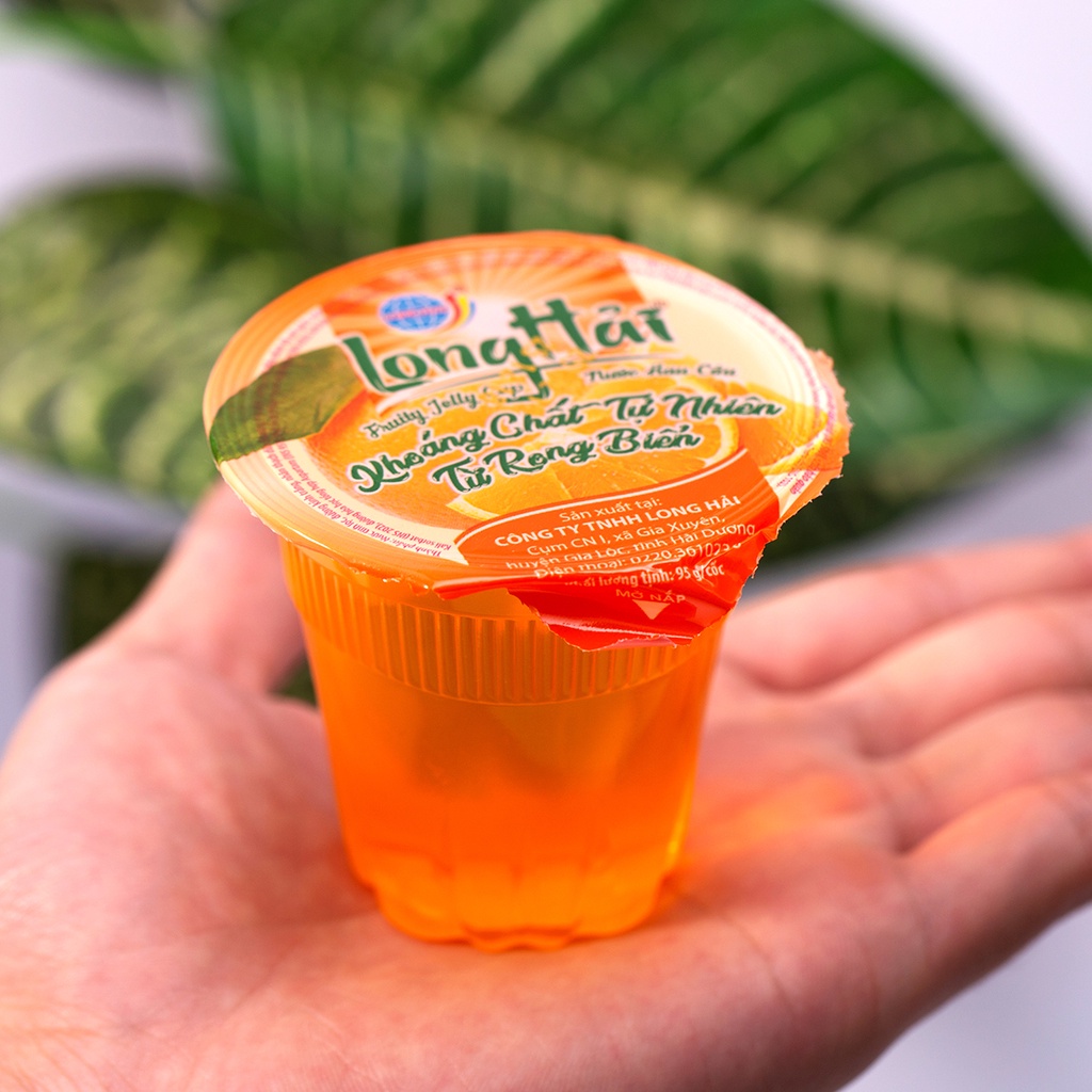 Nước rau câu Long Hải 95g/cốc đóng vỉ 05 cốc