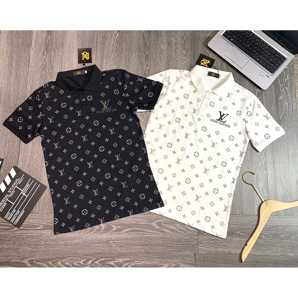 Áo thun nam cổ bẻ_Áo thun thêu logo(chất liệu thun cotton 100%) | BigBuy360 - bigbuy360.vn