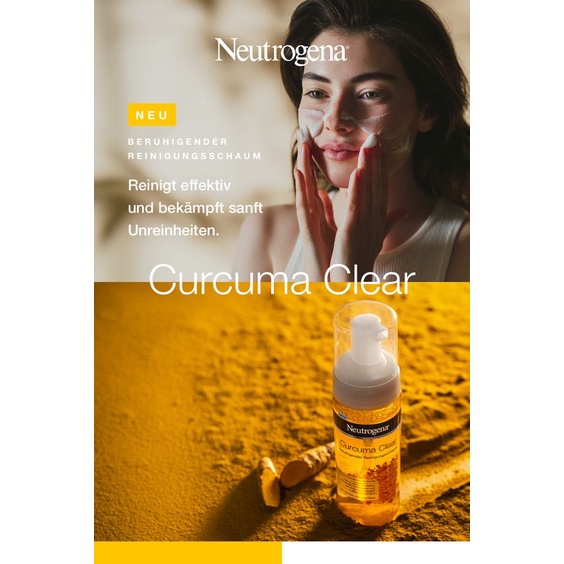 [HCM] Sữa Rửa Mặt Tạo Bọt Từ Tinh Bột Nghệ Neutrogena Calme Curcuma Mousse Nettoyante 150ml
