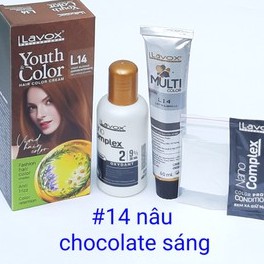 Nhuộm Tóc Màu Thời Trang lavox Nâu Chocolate Sáng L14