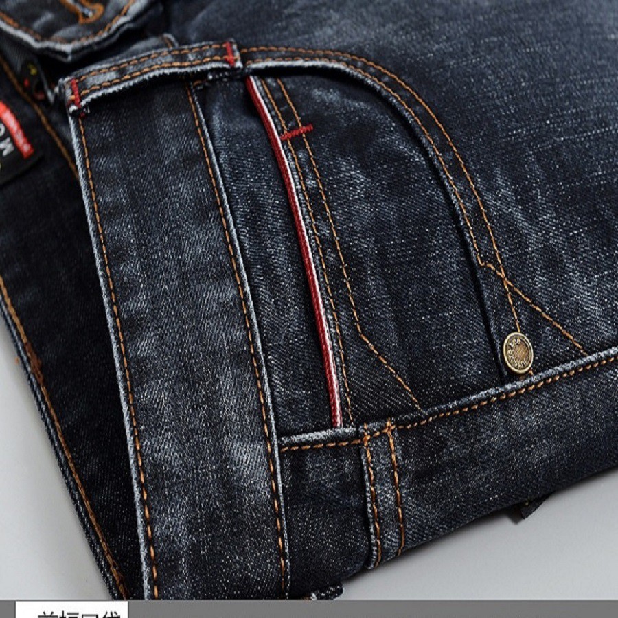 Quần Jeans Nam ống suông co giãn wax nhẹ phong cách trẻ trung