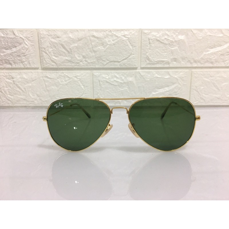 Kính mát Nam RayBan tròng cường lực tặng bao đựng kính ( Tròng xanh-Gọng vàng) | BigBuy360 - bigbuy360.vn