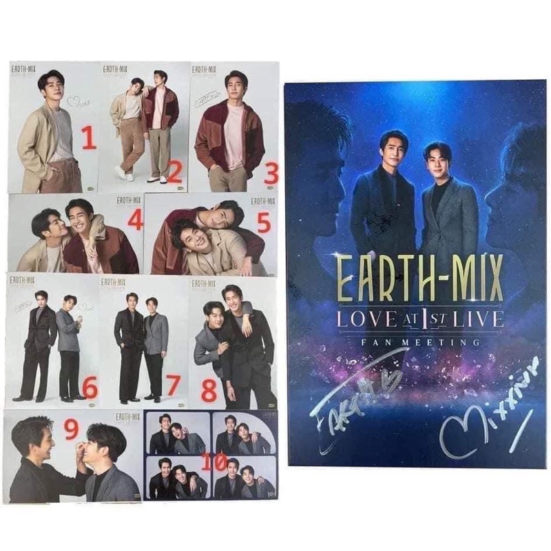 Postcard / Ảnh Fanmeeting 1st của Earthmix và hộp chữ ký tay Earthmix