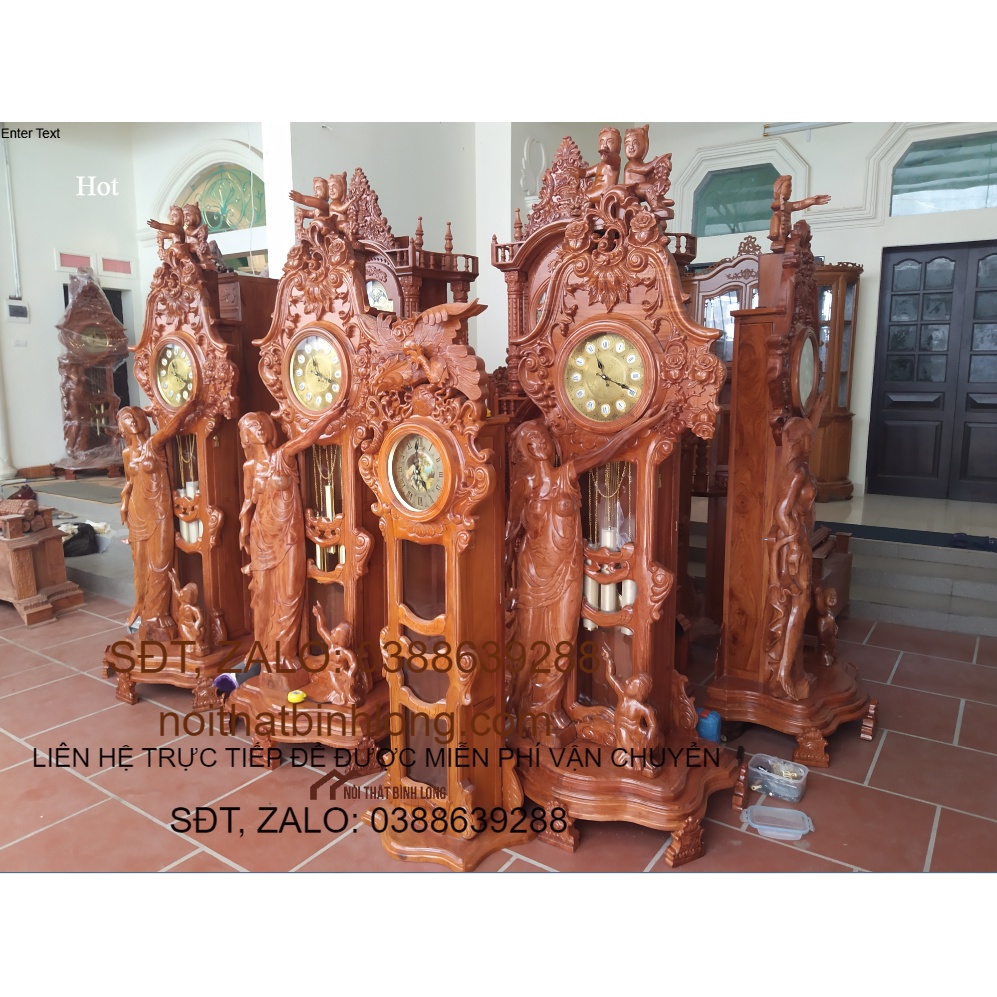Đồng hồ cây cô tiên gỗ hương đá, hàng CỰC VIP