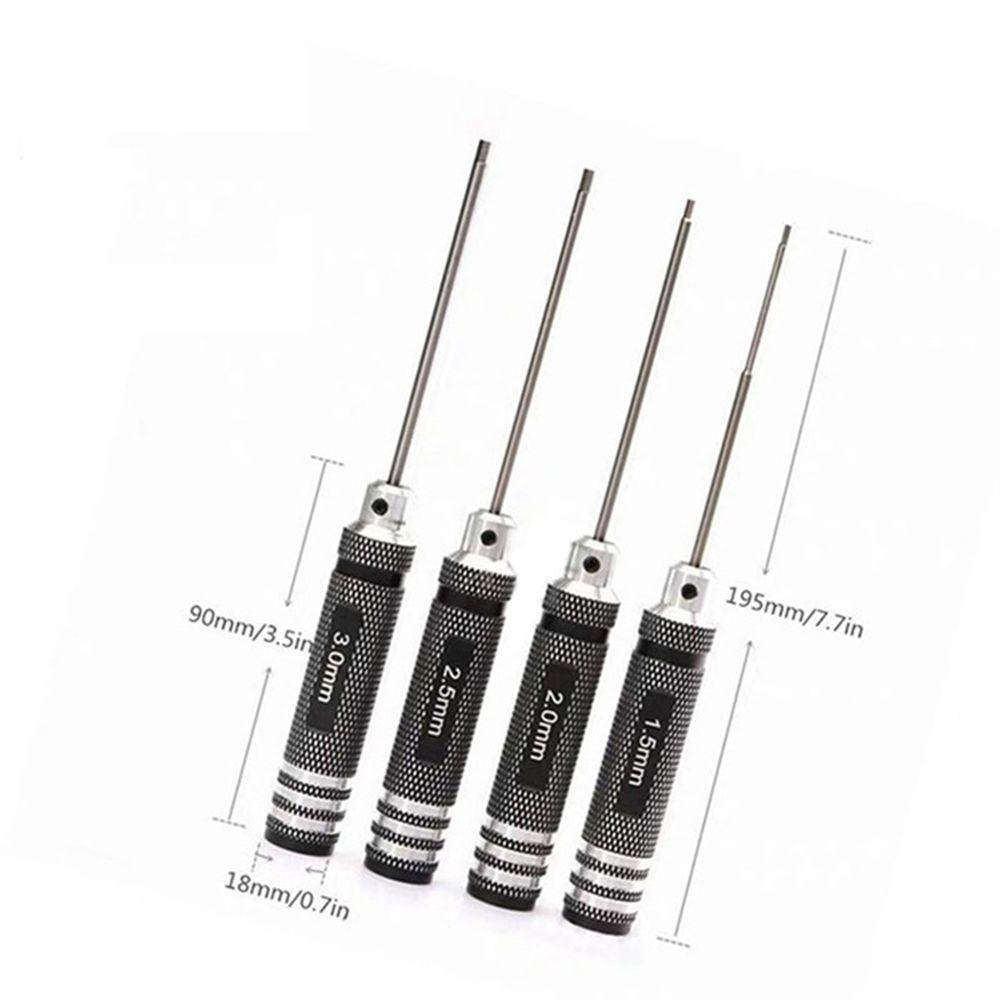 Bộ 4 Tua Vít 1.5 / 2.0 / 2.5 / 3.0 Chuyên Dụng Sửa Chữa Xe Điều Khiển Từ Xa Traxxas