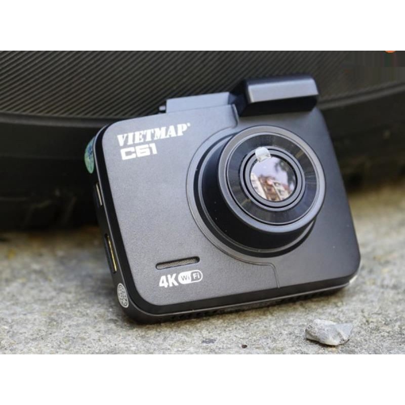 Camera hành trình ô tô VIETMAP C61 TRƯNG BÀY, màn hình full HD 4K, cảnh báo giao thông, góc quay 170 độ.