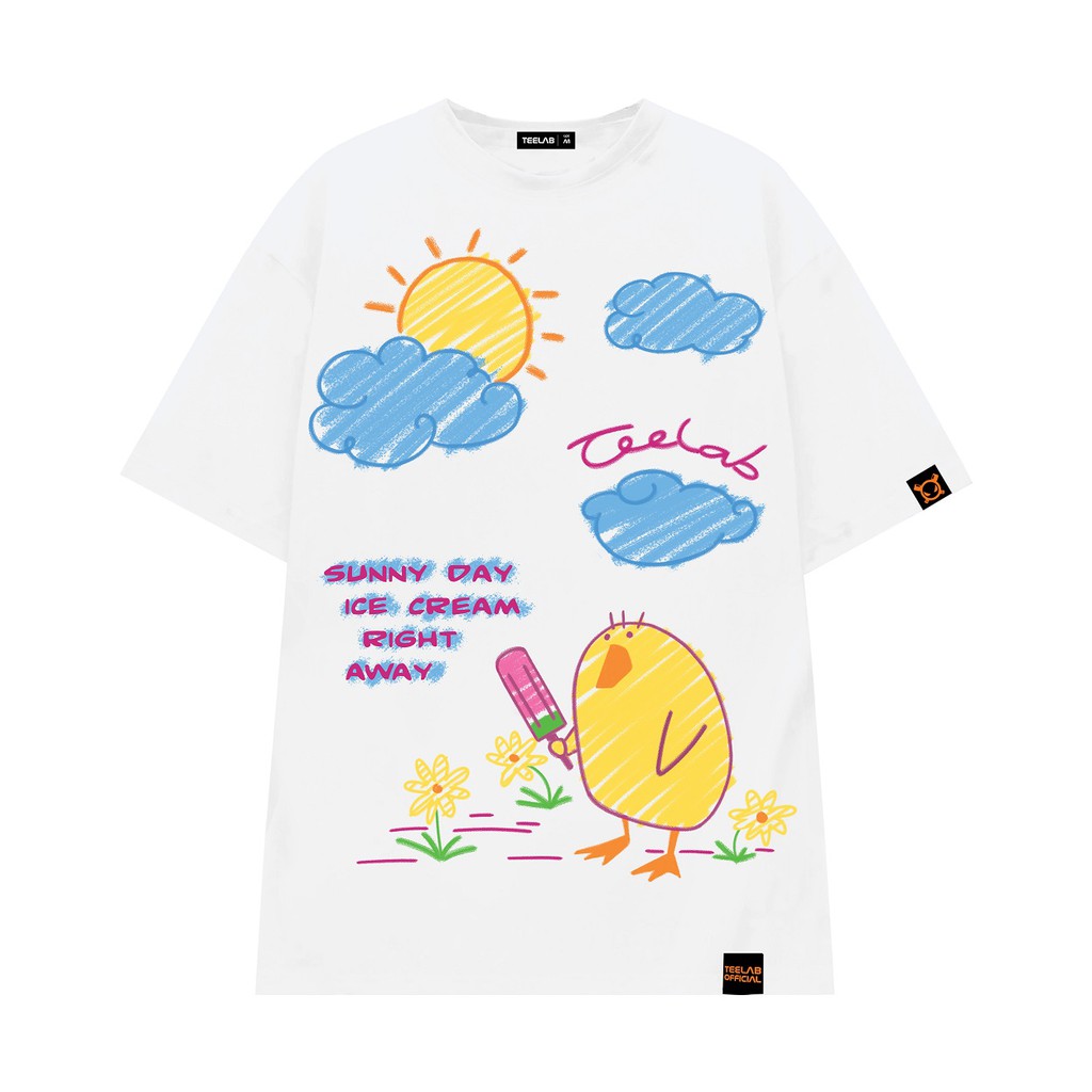 [Mã WABR2291 giảm 10% đơn 99k] Áo thun Teelab Doodle Duck TS044