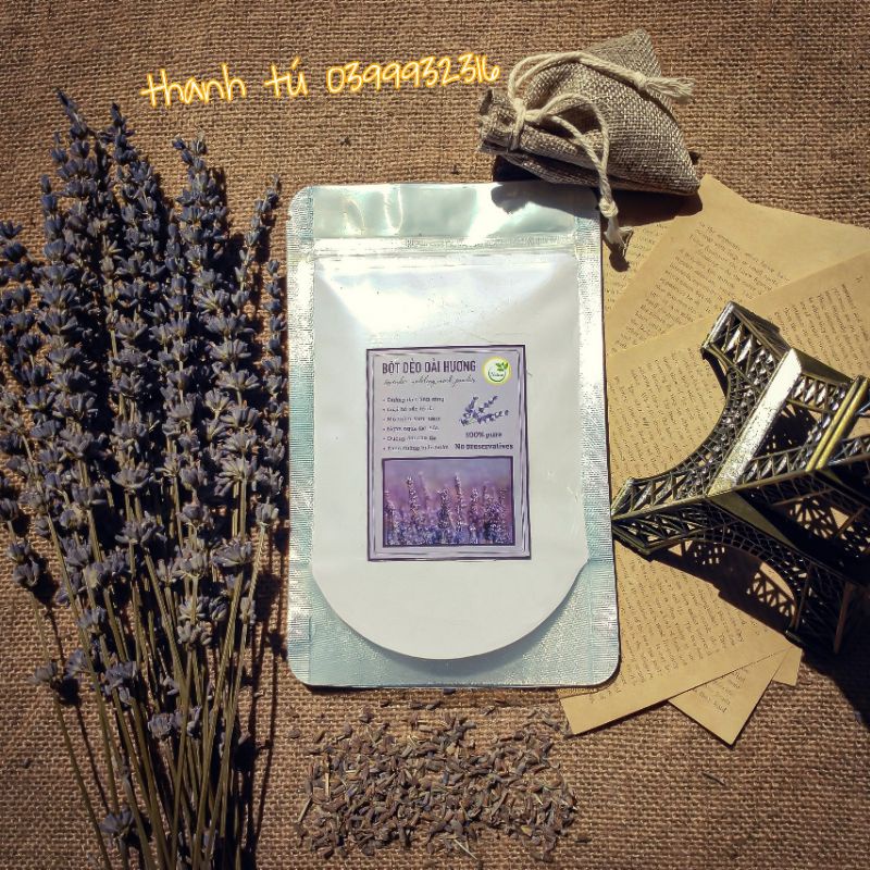 100g bột dẻo đắp mặt hoa oải hương nguyên chất