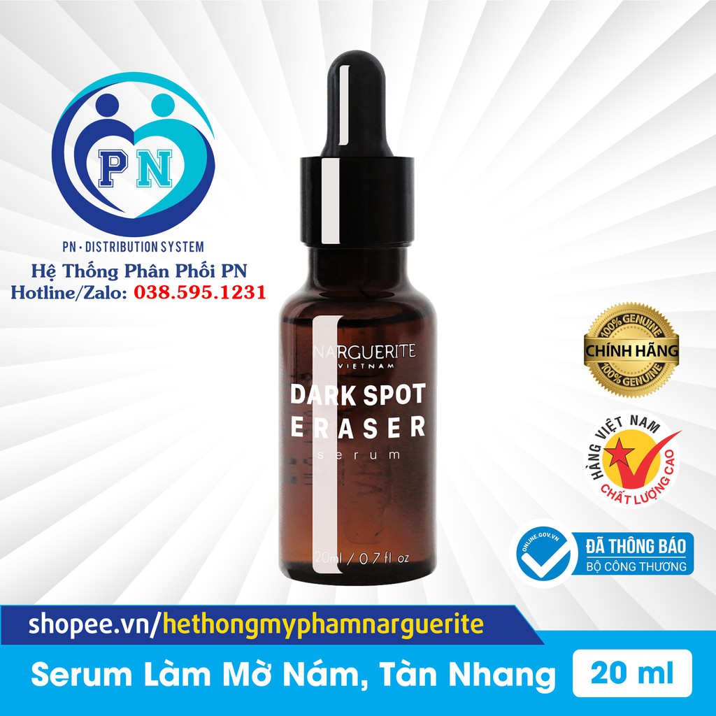 SERUM GIẢM NÁM, TÀN NHANG, DƯỠNG TRẮNG DA DARK SPOT ERASER NARGUERITE ( 20ml )