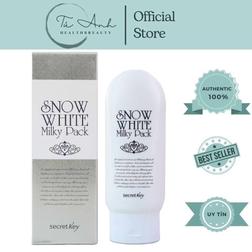 Kem dưỡng ẩm Body Secret Key Body Snow White Milky Pack , Sữa dưỡng thể trắng da Hàn Quốc 200g ( Hàng Có Sẵn )