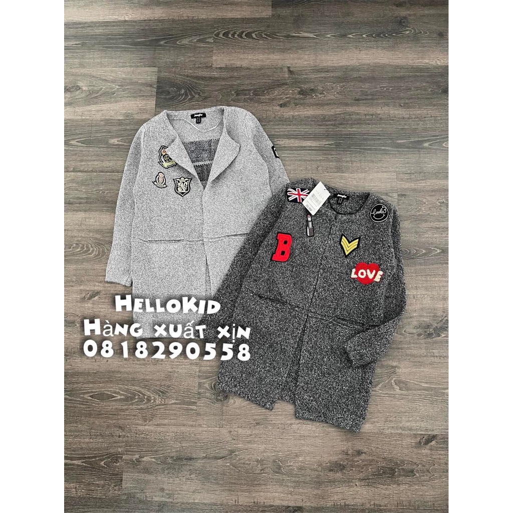 A522 - Áo khoác cardigan gắn sticker nữ