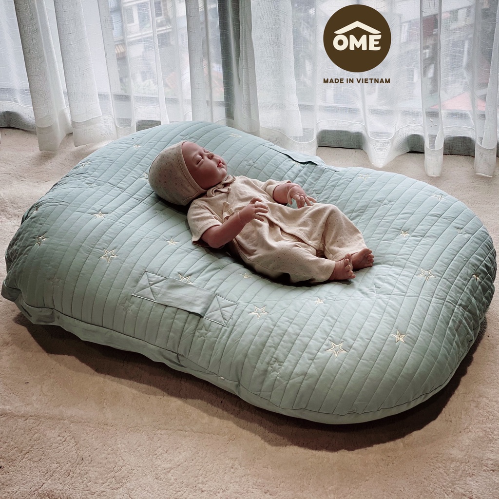 Gối chống trào ngược bigsize chần li thêu phong cách Hàn Quốc kt 85x100cm
