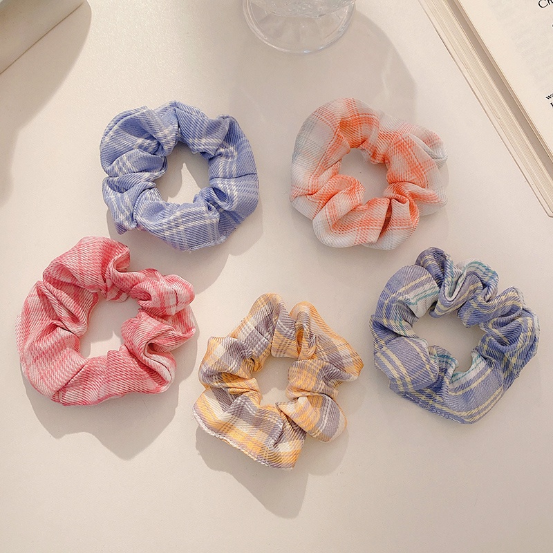 Dây buộc tóc họa tiết sọc caro phong cách thời trang nhật bản (50 kiểu dáng lựa chọn)