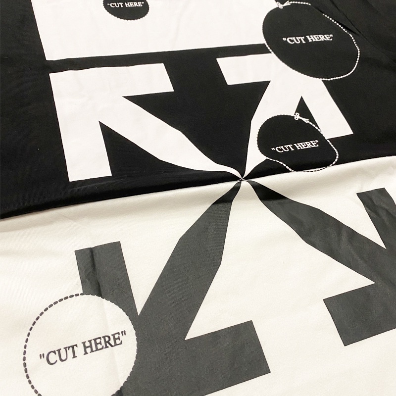 Áo thun Off White cut here arrows print T-shirt ss21