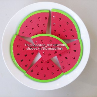 Sét 5 miếng dưa hấu mút xốp ly mầm non