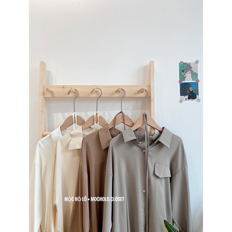 Sơ mi lụa dày túi ngực kèm đai eo | BigBuy360 - bigbuy360.vn