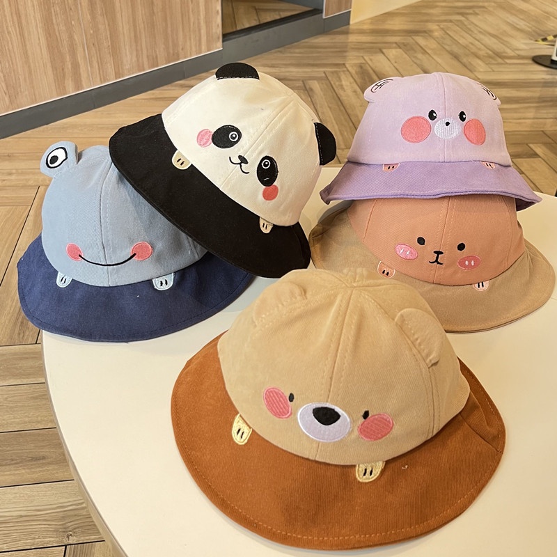 Nón Tai Bèo Vải Nhung Họa Tiết Hoạt Hình Dễ Thương Cho Bé