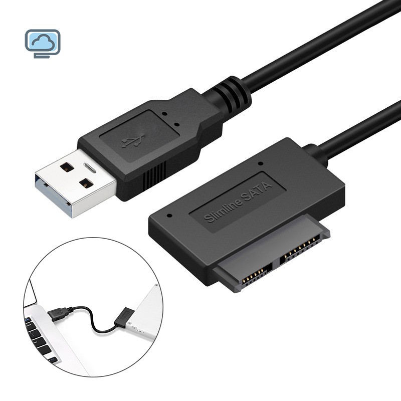 Cáp Chuyển Đổi Ổ Đĩa Cd-rom Sata Sang Usb 2.0 6 + 7pin Sata Sang Usb2.0 Tw