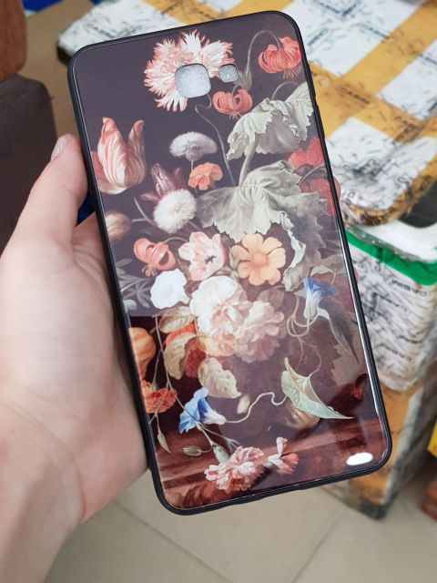 Ốp Lưng Kính Cường Lực / Case Hoa Chống Vỡ Dành Cho 13ProMax 12ProMax 11ProMax X XSMAX Fukishop