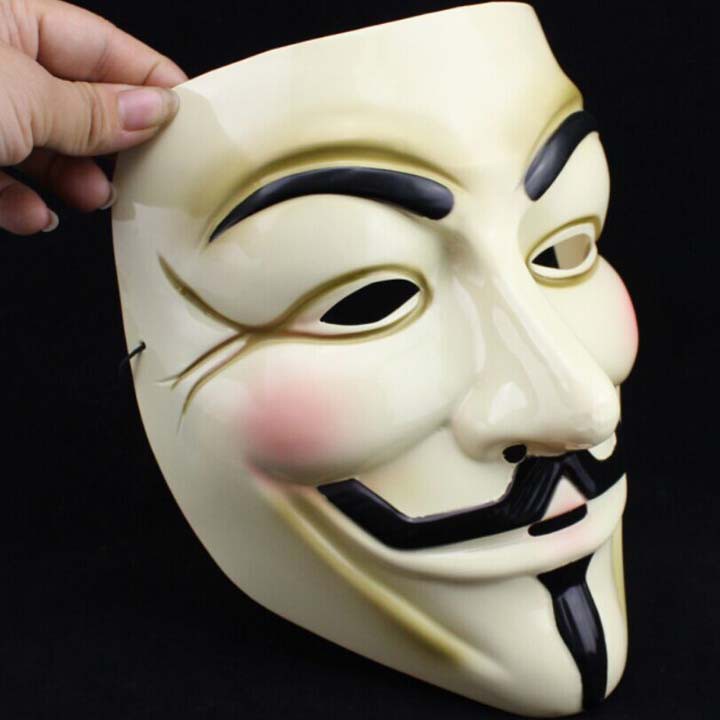 Mặt nạ hacker Anonymous có kẻ mắt màu vàng
