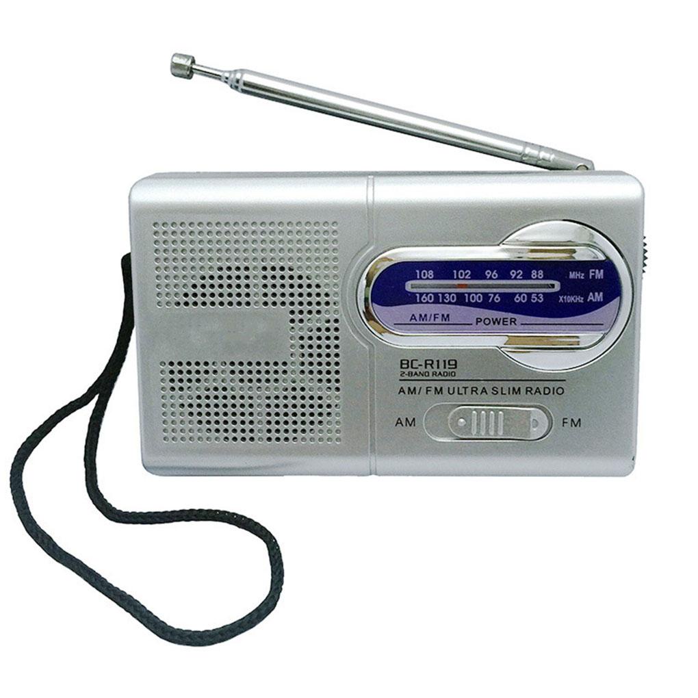 Radio Mini Hai Băng Tần Phong Cách Cổ Điển Tiện Dụng Mang Theo Du Lịch / Cắm Trại