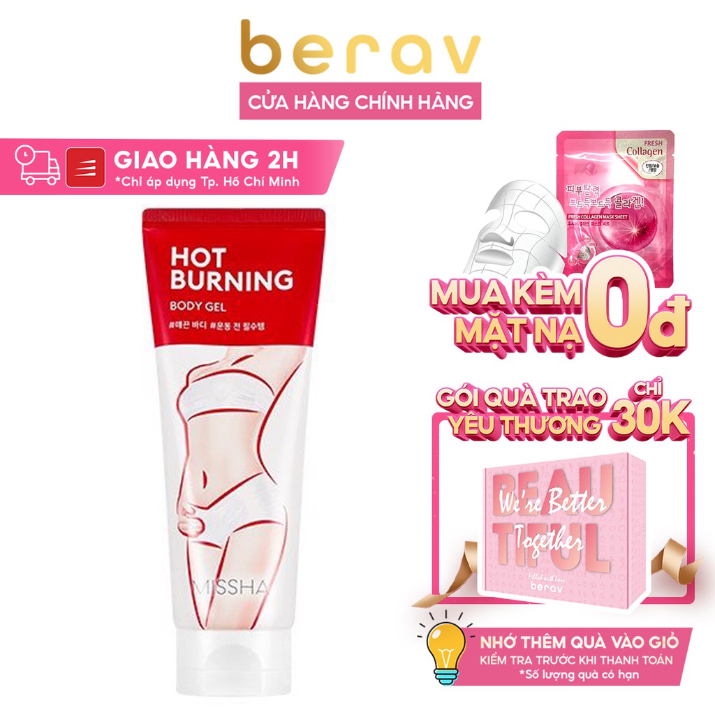 Gel Tan Mỡ, Dáng Thon Gọn Missha Hot Burning Perfect Body Gel 200ml