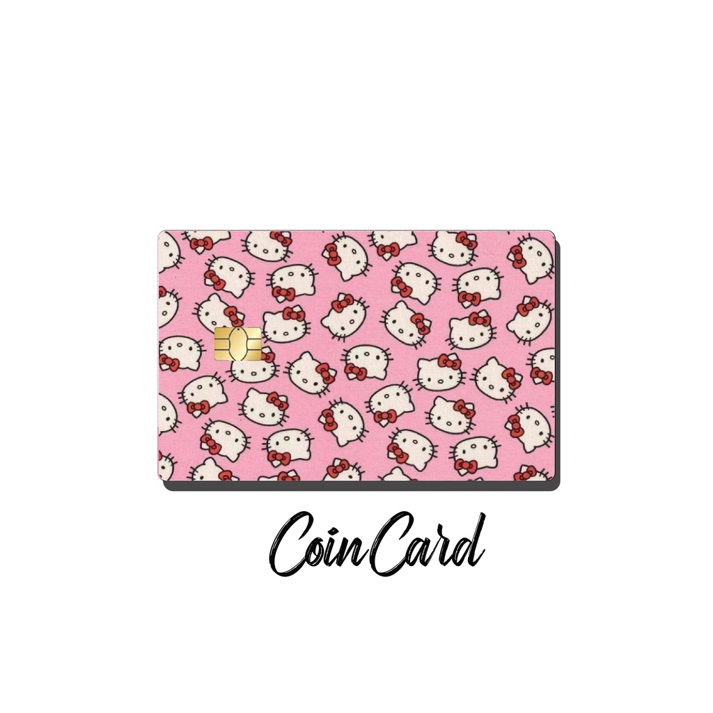 &quot; Hello Kitty &quot;( Decal dán Thẻ ATM, debit, thẻ từ, thẻ chung cư, bảo vệ thẻ) | Dán thẻ ATM COINCARD