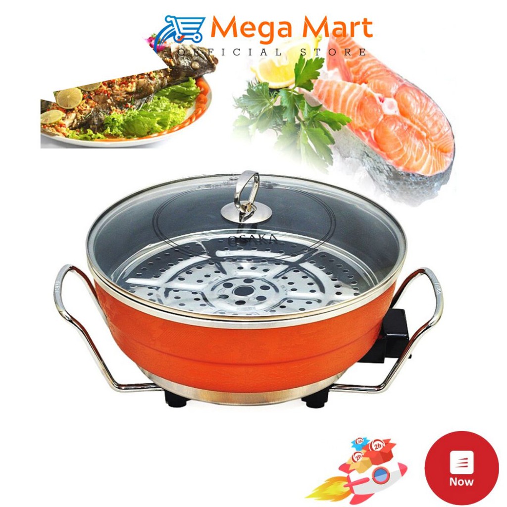 Nồi Lẩu Điện ❤️ 𝑭𝑹𝑬𝑬𝑺𝑯𝑰𝑷 ❤️ Chảo Lẩu Đa Năng Osaka Họa Tiết Cao Cấp