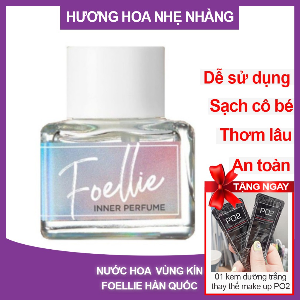 Nước hoa vùng kín hương thơm cực kỳ lãng mạn và gợi cảm Foellie Eau De Innerb Perfume 5ml - Ciel (chai màu bạc)