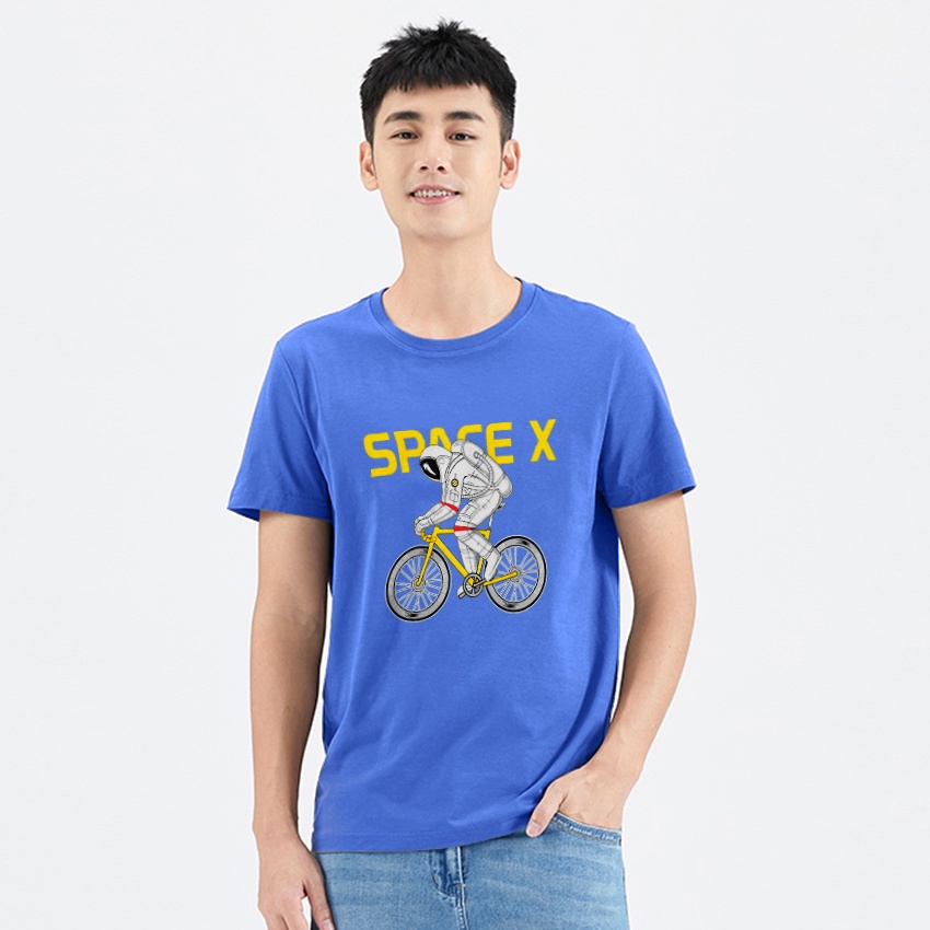 Áo Phông Nam Astronaut Biker Cổ Tròn Ngắn Tay KATUSCO C2210, Chất Cotton Xịn, In Sắc Nét, Dáng Suông Từ 45 - 72kg
