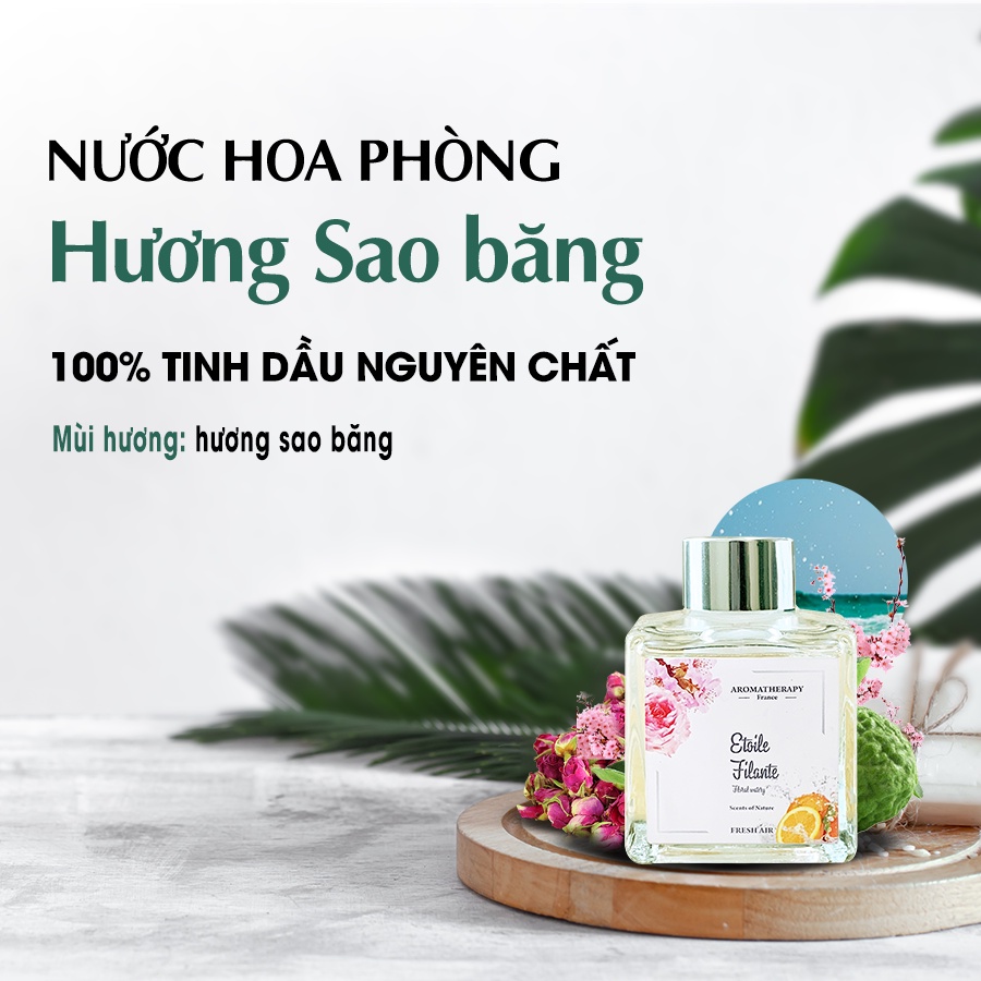 Nước hoa thơm phòng  Aroma - Etoile Filance - Hương hoa anh đào, hoa hồng, hương biển, cam ngọt 30ml