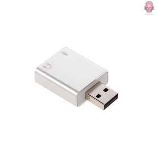Adapter Âm Thanh USB 7.1 Bằng Hợp Kim Nhôm Với Jack 3.5mm Thay Thế Cho Mac OSX Win 7 8 An thumbnail