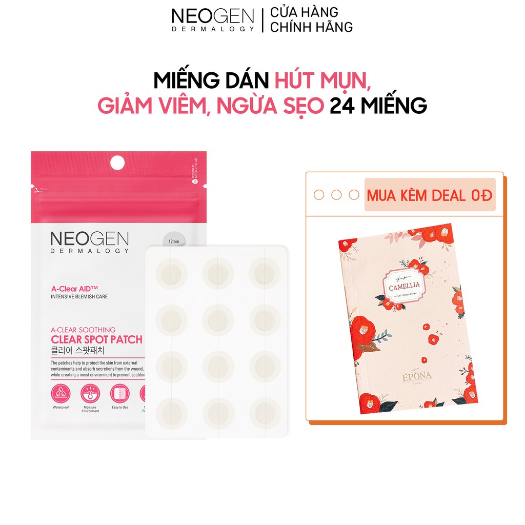 Miếng Dán Hút Mụn Giảm Viêm Ngừa Sẹo Neogen Dermalogy A-Clear Soothing Spot Patch 24 Miếng