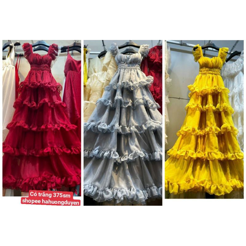( ảnh thật) Sẵn 1 ngày Váy maxi boho cánh tiên xòe tầng quảng châu | BigBuy360 - bigbuy360.vn