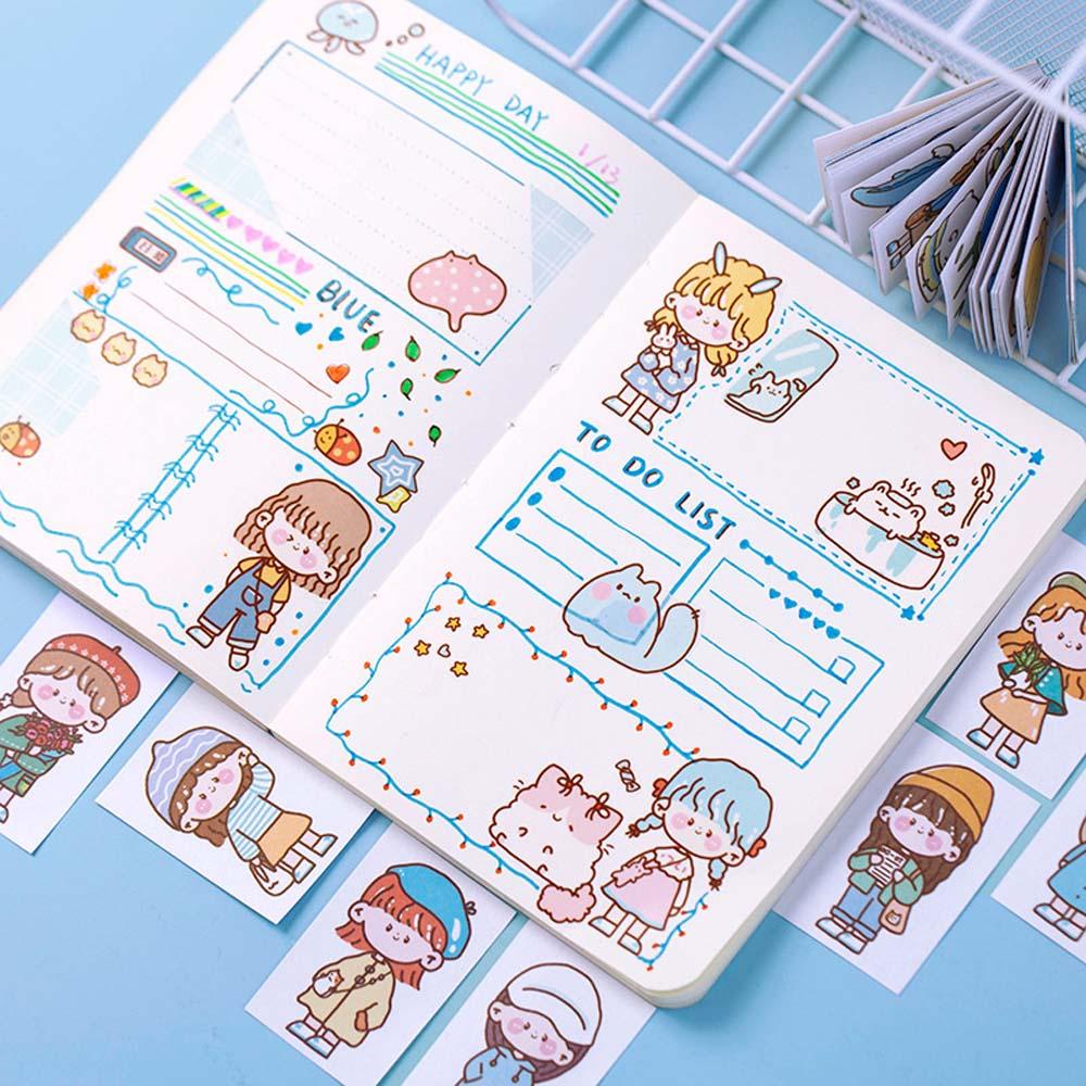 Miếng Dán Mini Dễ Thương Dùng Trang Trí Nhật Ký / Văn Phòng / Trường Học