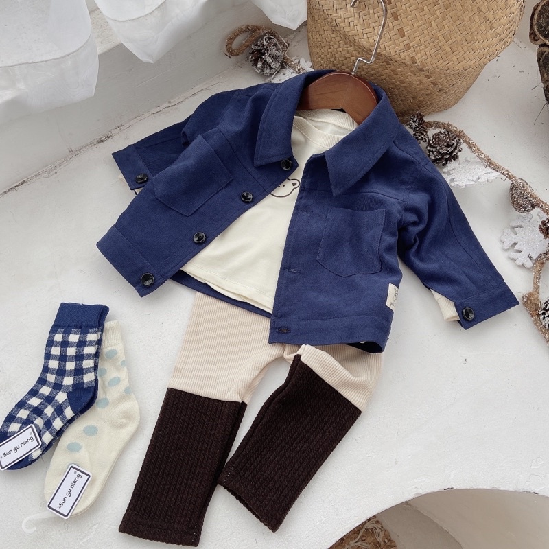 P'ti chou - Quần legging lót lông mix màu bé trai bé gái 3m - 3y